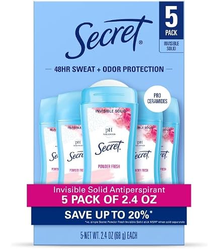 Amazon | シークレット(Secret) デオドラント 5個セット パウダー